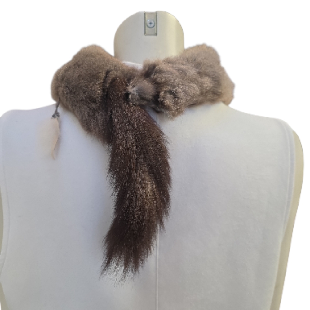Vibtage Silver Fox Fur Stole/Wrap - Picture 2 of 3